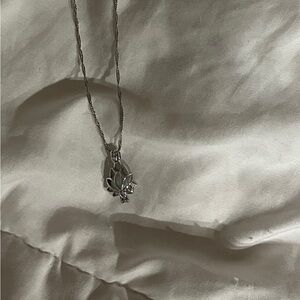Silver Lotus Necklace